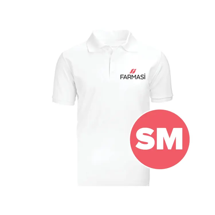 image of TSHIRT POLO WHITE SMALL MEDIUM SIZE